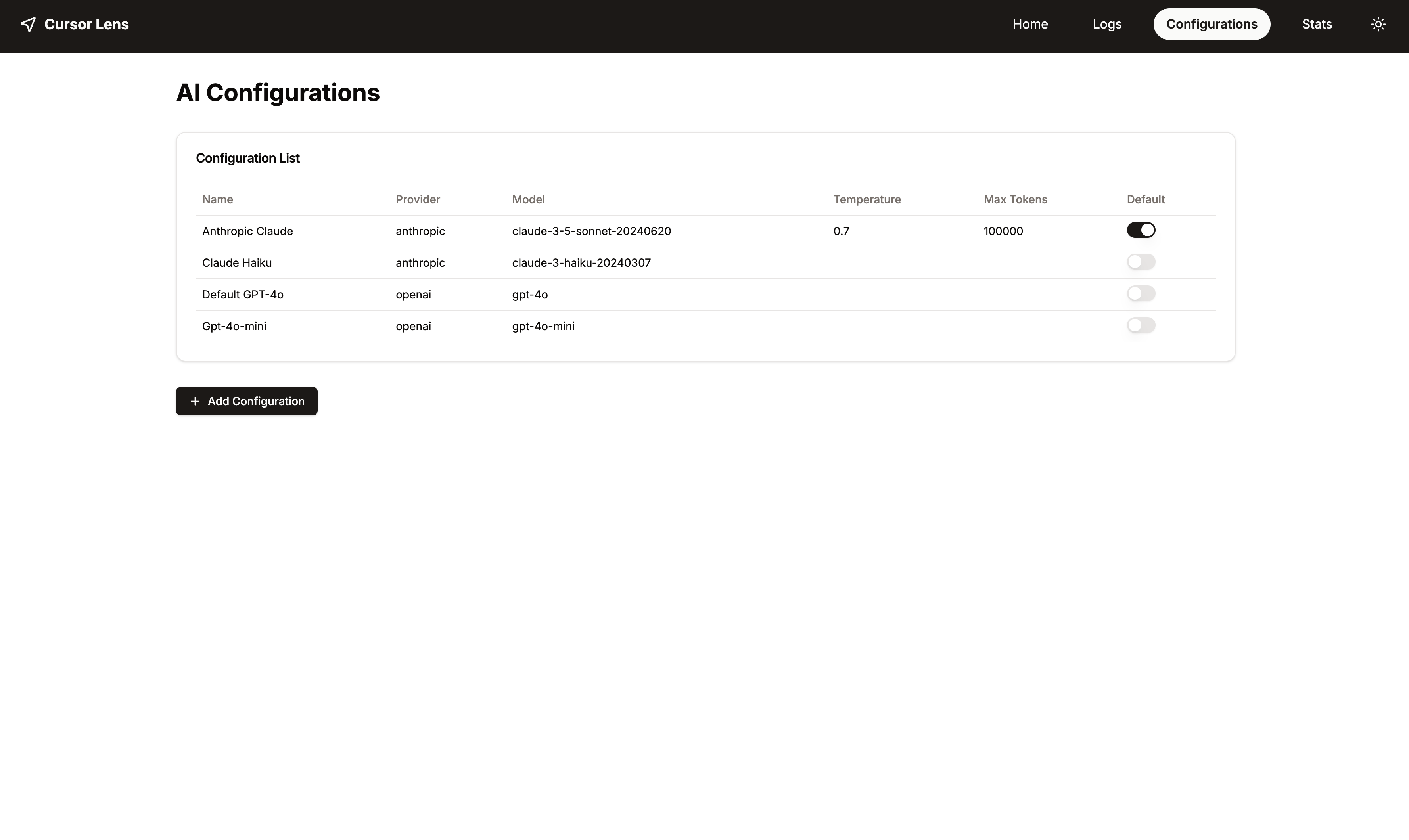 Configuration Overview