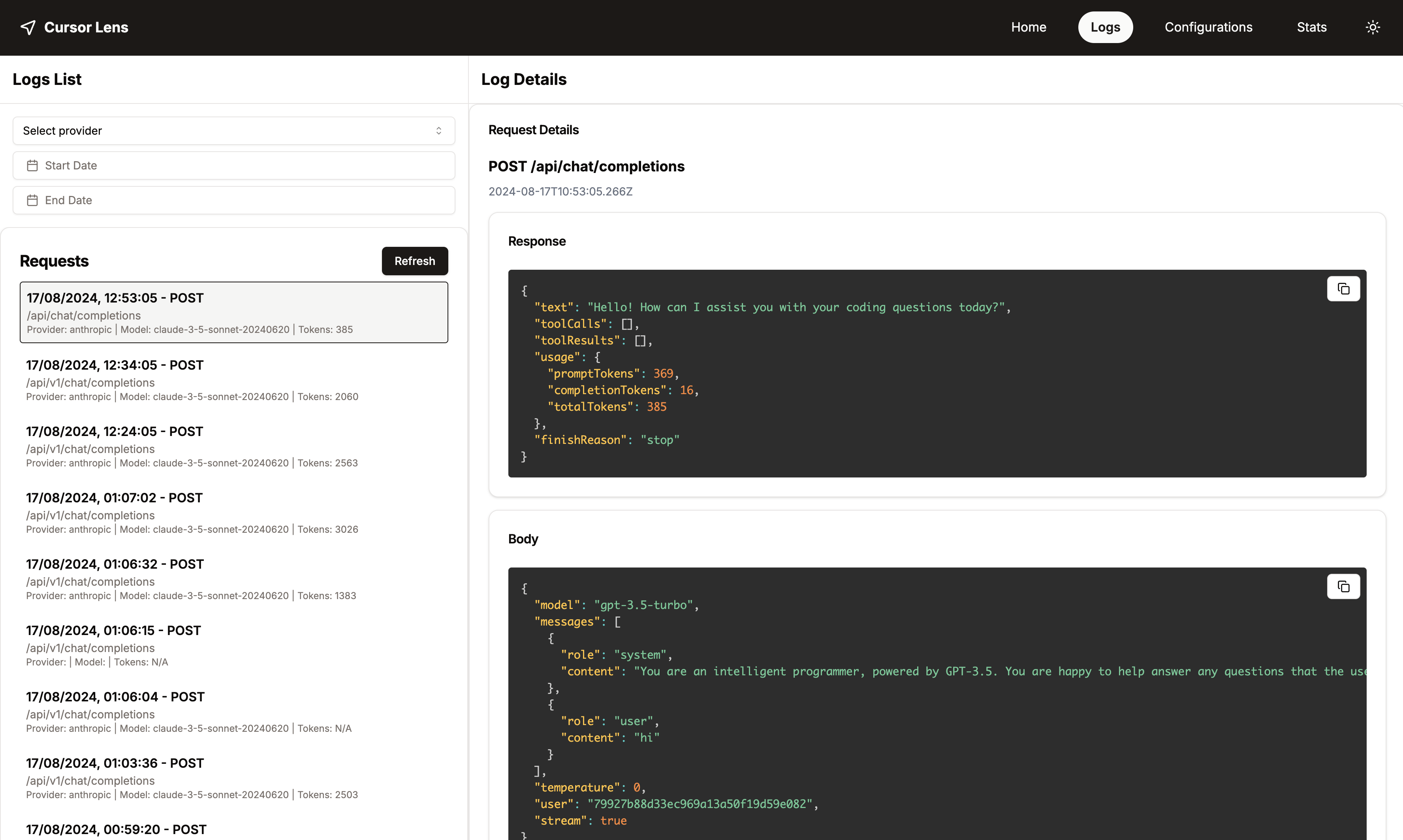 Logs Overview